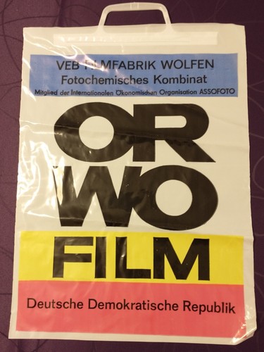 Ddr orwo reklametasche mit - ddr-orwo-reklametasche,