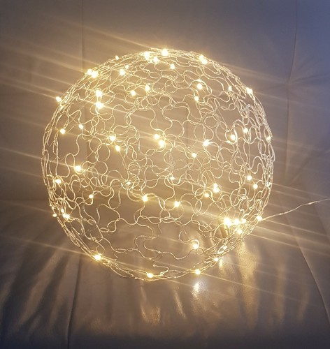 Aluminium draht lampe - aluminium, 33cm