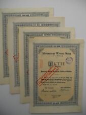 Lot mit 4 Aktien aus Deutschland " Mechanische Weberei Sorau "