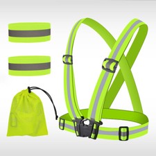 Reflektorgürtel Reflektorweste Warnweste Set Reflektorbänder Hohe Sichtbarkeit