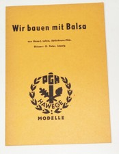 PGH Hawege Wir bauen mit Balsa Modellbau DDR 1966