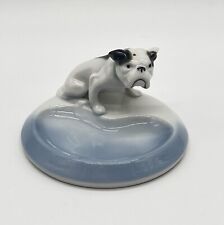 Gotha Pfeffer Porzellan Figur Hund Bulldogge Schale Aschenbecher Art Deco Antik