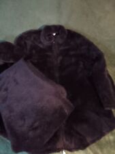 MONT CHALET Damen-Hausanzug NEU uni Mikrofaser Stehkragen,Gr XL schwarz