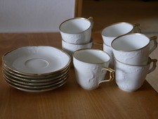 Kaffeservice Rosenthal Classic Rose elfenbeinfarben mit Goldrand 19-teilig