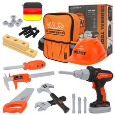 Kinder Werkzeugkoffer 28-tlg mit Bohrmaschine – Tolles Weihnachtsgeschenk ab 3