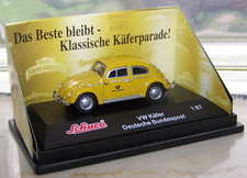 VW Käfer gelb  " Deutsche Post "  Stonsdorfer Werbemodell      Schuco Nr : ohne