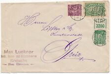 Mischfrankatur auf Firmenbrief aus Kreischa