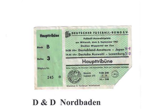 Ticket eintrittskarte 1961 - ticket,