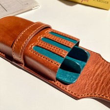 Leder-Stiftetui für Drei