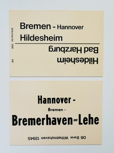 Konvolut zuglaufschild - 2x,