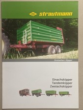 Strautmann Einachser Tandem Zweiachs 3-Seiten Kipper Prospekt Traktor Schlepper