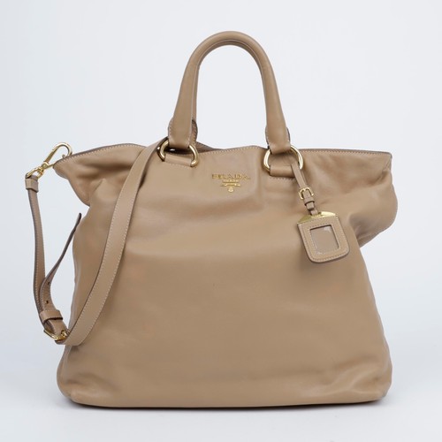 Prada vitello daino metal logo - daino,