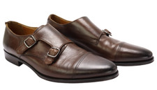 SUITSUPPLY Formelle Schuhe Herren EU 42,5 / UK 8,5 Leder Doppel Monk Strap