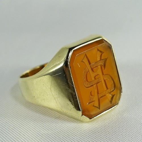 Herrenring siegelring 585 gold - siegelring,