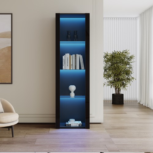 Hochglanz vitrinenschrank mit - ,