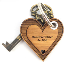 Mr. & Mrs. Panda Sprüche Schlüsselanhänger Vermieter - Geschenk, glücksbringer a