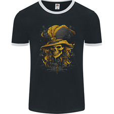 Pirate Skull 6 Herren Ringer T-Shirt FotL