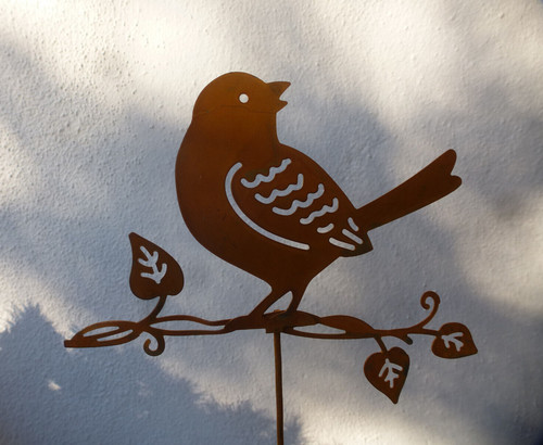 Vogel auf ast cm - "vogel,