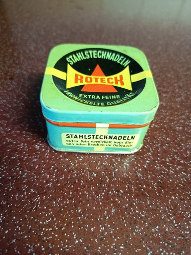 Vintage blechdose roteck - vintage,