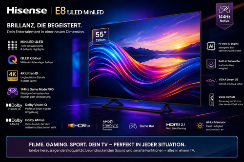 Hisense 55e89q mini led - 55",