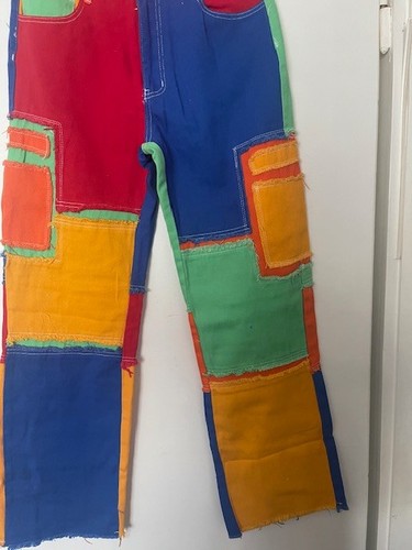 Women patchwork jeans raw - patchwork,