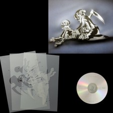 Schablone  Airbrush SchablonenLiebes Skelette  # 114 & AnleitungsCD