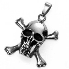 Edelstahl anhänger skull - edelstahl-, &