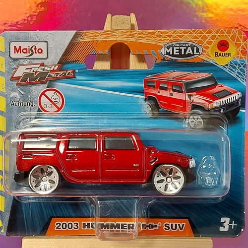 Maisto 2003 hummer suv rot - h2,