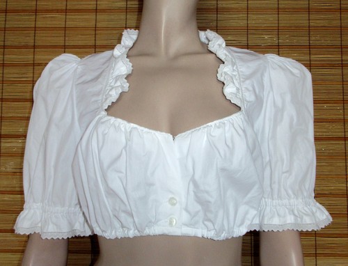 Weisse dirndlbluse spitze - -,