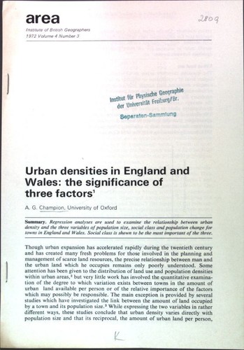 Urban densities england and - urban,