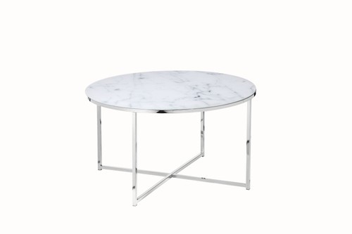 Couchtisch ø80cm marmor optik - couchtisch,