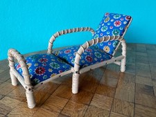 Gartenliege Liege blau Gartenmöbel Garten Puppenstube Puppenhaus  dollhouse