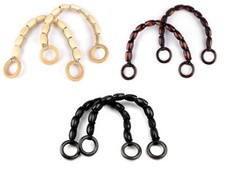 Taschengriffe mit Holzperlen 1 Paar Taschengriffe Holz Taschenhenkel