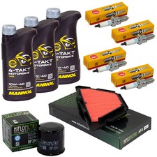 Wartung Set für Yamaha XJ6 RJ19 RJ22 2009-16 Öl 3L Luftfilter Ölfilter Zündkerze