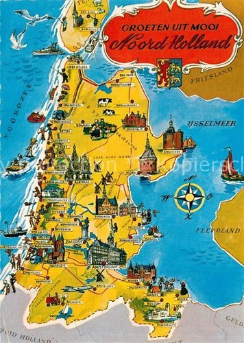 Noord holland landkarte - holland,