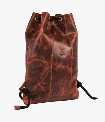 Leder rucksack braun mit - leder,