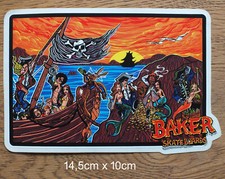 Baker Skateboards Aufkleber Sticker Vintage RAR Piratenschiff Pirate Ship 