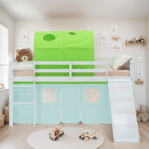 Hochbett 90x200 kinderbett mit - hochbett,