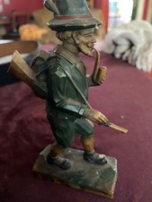 vintage Jäger mit Pfeife 12cm