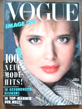 VOGUE GERMANY 1 - 1984 Isabella Rossellini Retro-Look Strickmode Peugeot 205