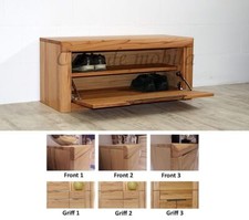 Massivholz Schuhkipper Kernbuche geölt Schuhkommode Schuh-schrank Sitzbank Bank 