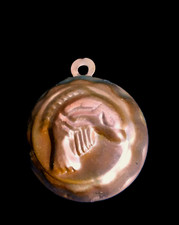 Backform Kupfer Fisch Miniatur 5,5 cm alt dekorativ auch für Puppenküche