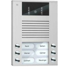 TCS Video-Außenstation AVE14063-0010 mit 6 Klingeltasten, eloxiert natur  B-Ware