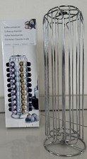Kaffee Kapselspender Draht verchromt Drehbaren für 60 Kapseln