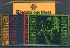 Erfurt 5 Scheine Notgeld gleiche KN + Faltumschlag ......................2/27534