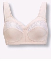 Damen Entlastungs-BH ohne Bügel Unterwäsche elfenbein Gr. 95 (Cup-A) NEU