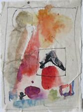 Abstrakte Komposition (Mischtechnik, unleserlich signiert)