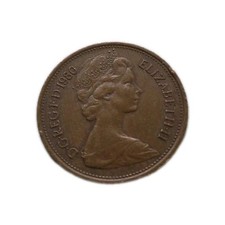 2 NEW PENCE 1980 D G REG F D