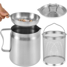 2/1,5L Fassungsvermögen Ölsieb Topf Multifunktionale Öl Friteuse Kochen Werkzeug