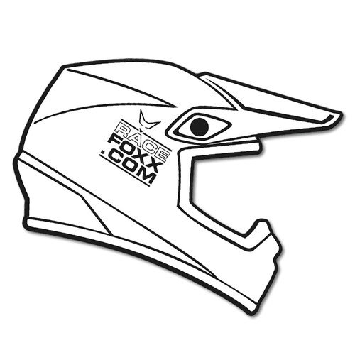 Racefoxx aufkleber helm - mx,